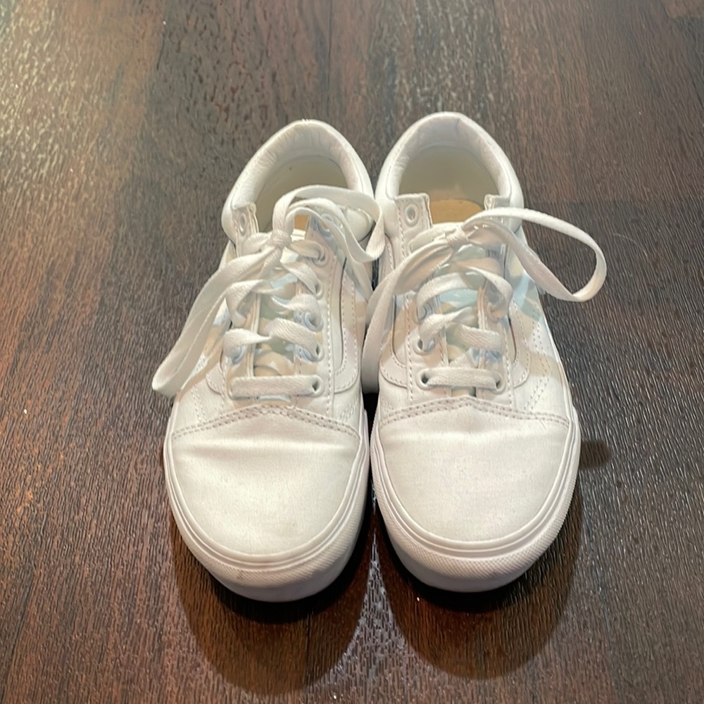 White platform vans